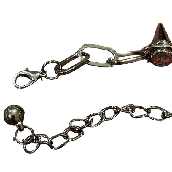 ‼️$7‼️ Bullet Punk Gothic Studded Rivet Spikes Necklace Vintage Choker Gunmetal - Picture 4 of 10